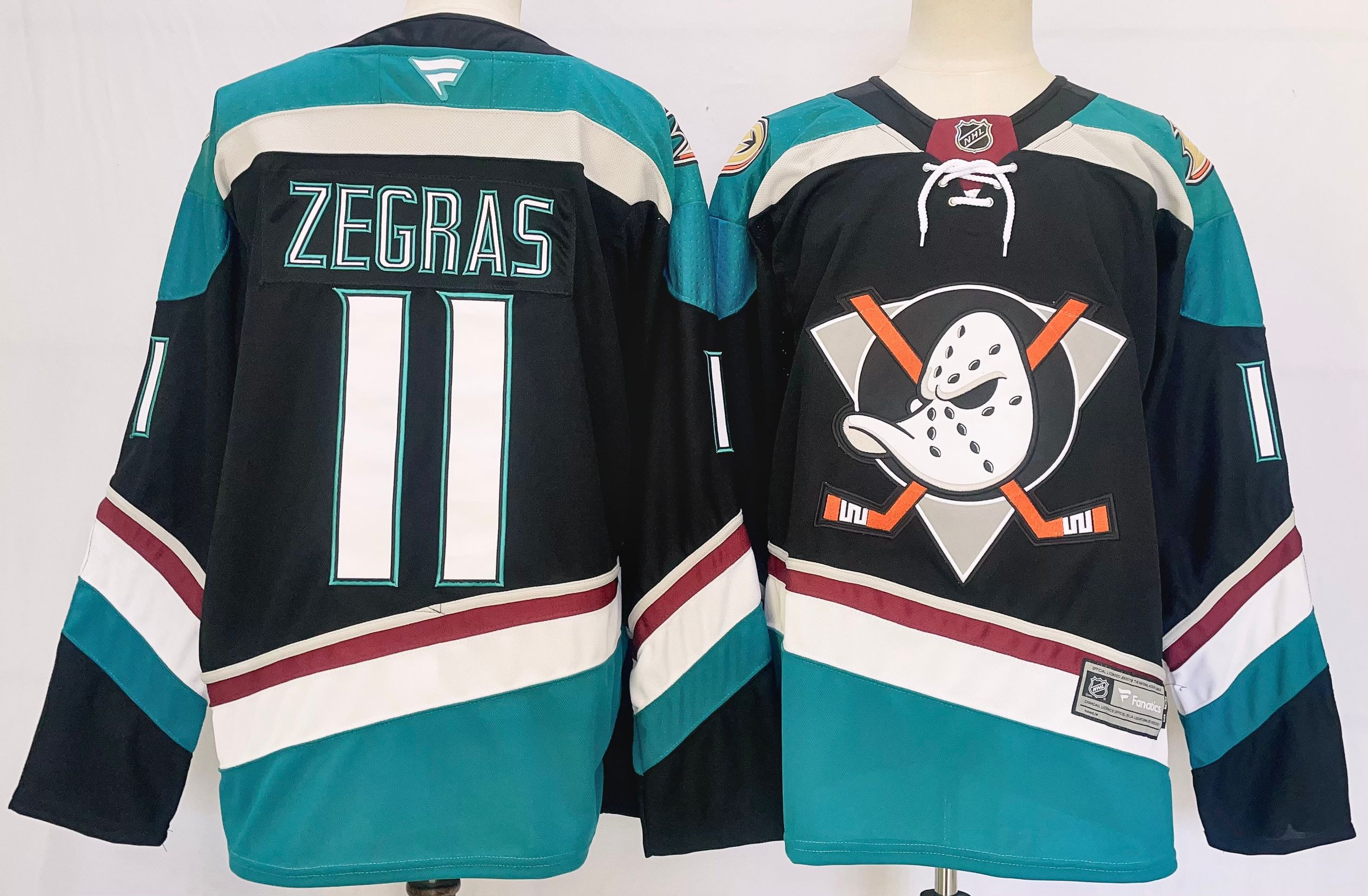 Men Anaheim Ducks #11 Zegras Black 2025 Home Premier Player NHL Jersey